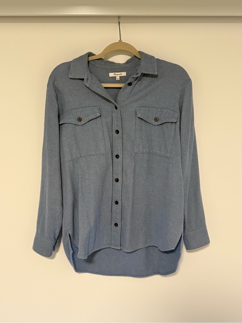 Madewell Flannel Flap-Pocket Oversized Ex-Boyfriend Shirt